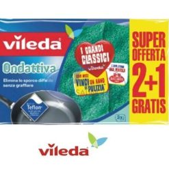 Straccio Panno per Padelle Antiaderenti Ondattiva Vileda 2+1 NON GRAFFIA
