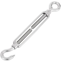 Tendifilo Filettato Tenditore a Vite Acciaio Zincato Gancio-Occhio 5 / 6 / 8 cm