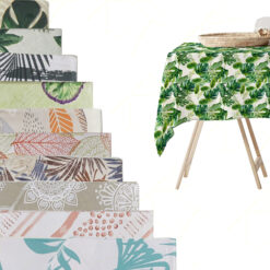 Tovaglia Tonda Plastificata Felpata PVC Tavola Rotonda Decorazione Assortita