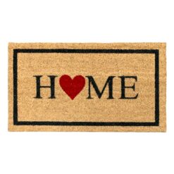 ZERBINO IN FIBRA DI COCCO NATURALE AL 100%, CM.70X40X1,5 (Home con cuore)