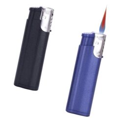 Accendino Antifiamma Ricaricabile, Disponibile in Grigio, Nero, Blu, Argento (2, Assortiti)