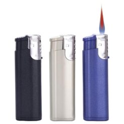 Accendino Antifiamma Ricaricabile, Disponibile in Grigio, Nero, Blu, Argento (3, Assortiti)