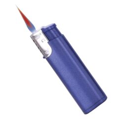 Accendino Antifiamma Ricaricabile, Disponibile in Grigio, Nero, Blu, Argento (5, Assortiti)