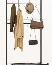 Sicignano Appendiabiti da Terra in Metallo con Scarpiera a 3 Ripiani, Attaccapanni Ingresso Alto 187cm con 9 Ganci Doppi (18 Prese), Mobile Organizzatore Salvaspazio per Giacche, Borse e Scarpe, Nero