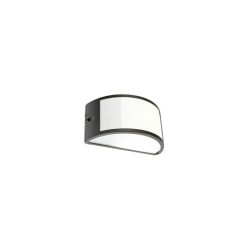 Applique mezzaluna moderna lampada da parete per esterno grigio