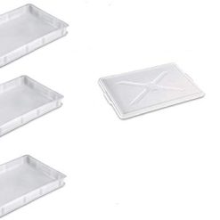 BOTTIGLIERI CASALINGHI Tris Cassetta Portaimpasto Service 30x40xh10 cm, Sovrapponibili con 1 Coperchio