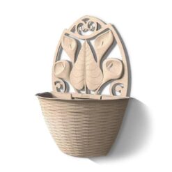 Bama gerla Paglia Wall Pot, 32 x 16 x 42.5 cm, Wood, 32x16x42.5 cm