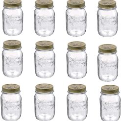 Bormioli Vite barattoli per la conservazione e l'inscatolamento, Transparente, 12 x 500 ml