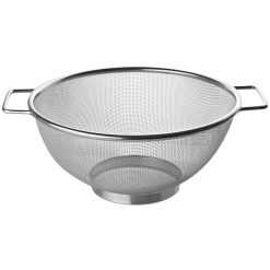 Fackelmann Colapasta 20 cm In Acciaio Inossidabile - Rete Fine Per Drenaggio Rapido - Versatile Per Quinoa, Cereali, Riso, Frutta, Verdura E Pasta - Design Funzionale Con Maniglie E Supporto