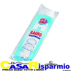 GEL-SAC Sacchetto IMMONDIZIA Bianco CM.45X55 CF.20 PZ. PATTUMIRA Secchio