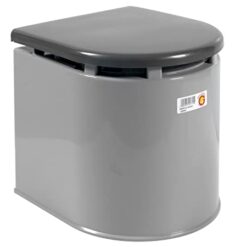 Giganplast WC Chimico Camper, 41x36x38 cm, 12 litri, portata 120 kg, Grigio