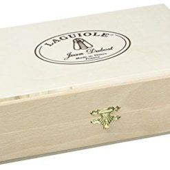 Laguiole Jean Dubost 98/11696 - Servizio Apri ostriche in Cofanetto in faggio e Coltello Apri-ostrica in ABS, Colore: Nero