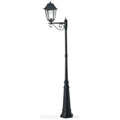 Lampada Palo Alto Per Giardino Una Luce Sbalzo Colore Nero Per Esterno Linea Maxi Quadrata Livos