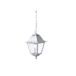 Lampada a sospensione design classico per esterno bianco-argento