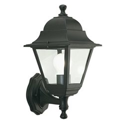 Lanterna Da Parete 'Mini Quadrata' Tipo Ascendente. Struttura In Pressofusione Di Alluminio. Trattamento Anticorrosivo, Verniciatura A Polveri Epossidiche. Adatta Per Lampade Ad Incandescenza E A Risparmio Energetico. Attacco E27, Ip43.