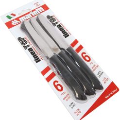 Marietti 13TP - Coltello tavola dentata cm 11 Linea Top - Nero - blister 6 pz