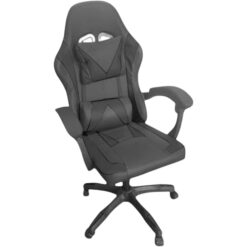 POLTRONA Gaming da Corsa, Sedia da Gioco Ergonomica Nera, Poltrona Girevole con Braccioli per Computer e Videogiochi, Design Sportivo (2, NERA)