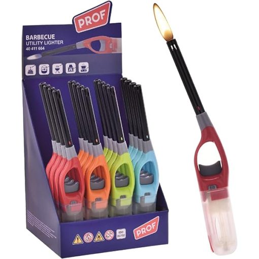 Sicignano-Accendigas-a-Fiamma-Ricaricabile-Canna-Lunga-cm-22-Fondo-Trasparente-Colori-Assortiti-Per-Fornelli-B0F7HTV83T