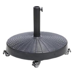 Sicignano Casalinghi Ingrosso Casalinghi Arredo Giardino Hotellerie Base per Ombrellone in Resina con Ruote, 27 kg, 55x10x63 cm (con Ruote, 3, Pezzi)