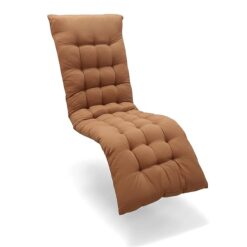 Sicignano | Cuscino per Sdraio Zero Gravity 160x52 cm Marrone, Cuscino Trapuntato per Relax Esterno con Imbottitura Ergonomica, Supporto Ottimale Schiena e Collo Giardino