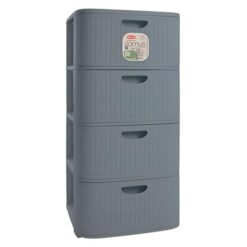 Cassettiera Domus 4 Cassetti Plastica Riciclata Made in Italy 40x40x80h Blue