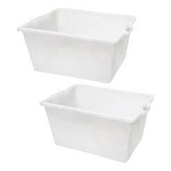 Sicignano | Cesta Pane in Polietilene – Adatta a Contatto Alimentare – Made in Italy – Impilabile, Professionale, per Forni e Panifici (Cesta Chiusa 100L, 2 Pezzi)