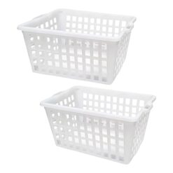 Sicignano | Cesta Pane in Polietilene – Adatta a Contatto Alimentare – Made in Italy – Impilabile, Professionale, per Forni e Panifici (Cesta Aperta 100L, 2 Pezzi)