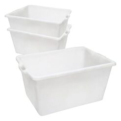 Sicignano | Cesta Pane in Polietilene – Adatta a Contatto Alimentare – Made in Italy – Impilabile, Professionale, per Forni e Panifici (Cesta Chiusa 70L, 3 Pezzi)