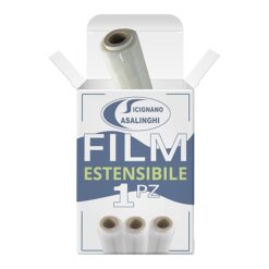 Sicignano | Film Estensibile Manuale 2,6 kg Circa ? Pellicola da Imballaggio in Polietilene, Alta Elasticità, Protezione Pallet e Merci da Polvere e Umidità (Trasparente, 1 rotolo)
