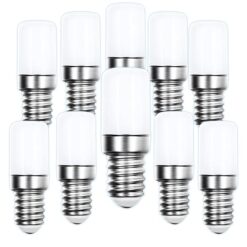 Lampadina LED T26 E14 4W – 3000K Luce Calda / 6000K Luce Fredda – 360 Lumen – Risparmio Energetico – Per Frigoriferi, Cappe, Elettrodomestici – Classe F (10, 6000K – Luce Fredda)