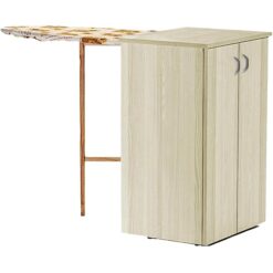 Sicignano | Mobile Asse da Stiro Multiuso, in Legno, 2 Ante, 43x55x85 cm - Organizza e Stira in poco spazio di lavoro con stile - Copriasse da Stiro Disponibile in Colori Assortiti (Olmo)