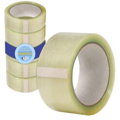 Nastro Adesivo da Imballaggio Trasparente 5 cm x 66 m – Confezione 6 Rotoli Resistenti per Pacchi e Traslochi (Copia)
