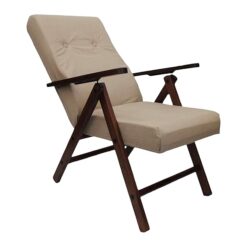 Poltrona California Noce – Legno Faggio, Reclinabile 4 Posizioni, Imbottitura Alta Densità, Braccioli Artigianali, Schienale Ganciabile, Made in Italy, 65 × 75 × 112 cm (Copia)