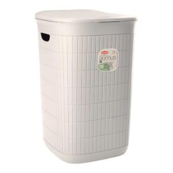 Portabiancheria Domus 50Lt Plastica Riciclata Made in Italy 37x36x56h Bianco
