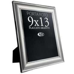 Sicignano Portafoto Silver Altea 9x13cm, Cornice Elegante Placcata Argento, Resistente a Macchie e Graffi, Design Minimalista e Raffinato per Foto e Stampe