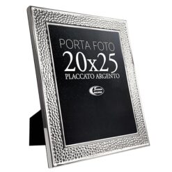 Sicignano Portafoto Silver Nicole 20x25 cm, Cornice Elegante Placcata Argento, Resistente a Macchie e Graffi, Design Minimalista e Raffinato per Foto e Stampe
