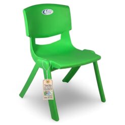 Sicignano | Set 6 Pezzi Sedia per Bambini in Plastica Verde Impilabile, 34x32x48h cm, Portata 60 kg, Impermeabile per Interni ed Esterni | Asilo Sale Attesa e Scuole Materne