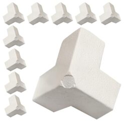 Set 10 Angolari a Tre Vie in Polistirolo Espanso EPS | Bianchi, 11x11x11 cm | Protezione per Imballaggi, Spigoli e Angoli durante Trasporto e Stoccaggio