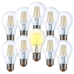 Sicignano | Lampadina LED E27 a Filamento – 10W / 12W – Luce Calda 2700K o Naturale 4000K – 1000lm / 1200lm – Classe Energetica F – Design Vintage (10, 12W Luce Calda)