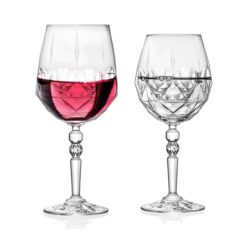 Sicignano | Set 12 Calici Alkemist in Cristallo – 6 Calici da Vino CL.66,7 + 6 Calici da Acqua CL.53, Brillanti, Resistenti e Lavabili in Lavastoviglie, Design Elegante e Sostenibile