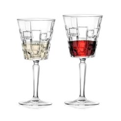 Sicignano | Set 12 Calici Etna in Cristallo – 6 Calici da Vino CL.28 + 6 Calici da Acqua CL.20, Brillanti, Resistenti e Lavabili in Lavastoviglie, Design Elegante e Sostenibile