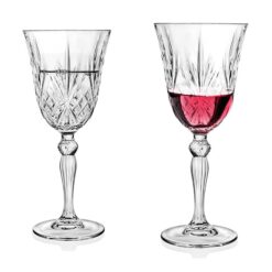 Sicignano | Set 12 Calici Melodia in Cristallo – 6 Calici da Vino CL.27 + 6 Calici da Acqua CL.21, Brillanti, Resistenti e Lavabili in Lavastoviglie, Design Elegante e Sostenibile