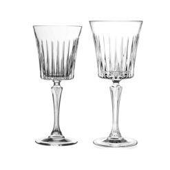 Sicignano | Set 12 Calici Timeless in Cristallo – 6 Calici da Vino CL.30 + 6 Calici da Acqua CL.23, Brillanti, Resistenti e Lavabili in Lavastoviglie, Design Elegante e Sostenibile