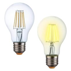 Sicignano | Lampadina LED E27 a Filamento – 10W / 12W – Luce Calda 2700K o Naturale 4000K – 1000lm / 1200lm – Classe Energetica F – Design Vintage (2, 10W Luce Calda)