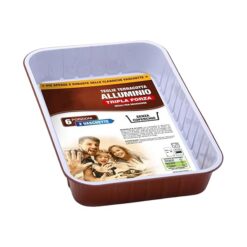 Sicignano | Set 2 Vaschette Alluminio 6 Porzioni Terracotte – Senza Coperchio, Monouso, Tripla Forza, Extra Spesse e Resistenti, Adatte a Forno, Microonde e Frigorifero, Made in Italy