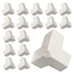 Set 20 Angolari a Tre Vie in Polistirolo Espanso EPS, Bianchi, 11x11x11 cm, Protezione per Imballaggi, Spigoli e Angoli durante Trasporto e Stoccaggio