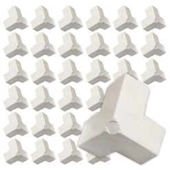 Set 30 Angolari a Tre Vie in Polistirolo Espanso EPS | Bianchi, 11x11x11 cm | Protezione per Imballaggi, Spigoli e Angoli durante Trasporto e Stoccaggio