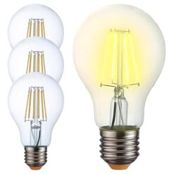 Sicignano | Lampadina LED E27 a Filamento – 10W / 12W – Luce Calda 2700K o Naturale 4000K – 1000lm / 1200lm – Classe Energetica F – Design Vintage (4, 12W Luce Calda)