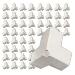Set 50 Angolari a Tre Vie in Polistirolo Espanso EPS, Bianchi, 11x11x11 cm, Protezione per Imballaggi, Spigoli e Angoli durante Trasporto e Stoccaggio