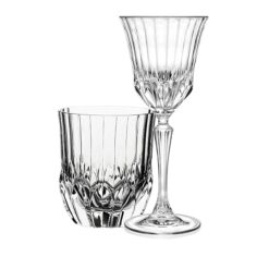 Sicignano | Set 6 Calici CL.28 con 6 Bicchieri CL.35 Adagio per Vino Acqua Whisky Liquori Cocktail, Cristallo Ecologico, Trasparenti, Resistenti, Uso Quotidiano, per Casa Ristorante Feste
